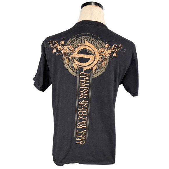 System Divide Band T-Shirt Black Medium 100% Cotton Graphic Tee Idolotry Design - Picture 2 of 8